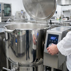 Thumbnail image #2 for Crown ELT-40F 40 Gallon Electric Full Jacket Tilting Steam Kettle with Tri-Leg Base