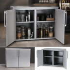 Thumbnail image #3 for Krowne BD48 48-Inch Two-Section Non-Refrigerated Back Bar Dry Storage Cabinet with Locking Solid Doors
