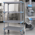 Thumbnail image #3 for Quantum Millenia Mobile Polymer Shelving Starter Unit with 4 Open Grid Shelves, 72 x 24 x 74 Inches, Gray