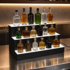 Thumbnail image #4 for Krowne Royal Series KR-3T24-R 3-Tier LED Countertop Liquor Display, 24-Inch, 18-Bottle Capacity, Right-Side Cord
