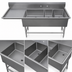 Thumbnail image #3 for John Boos Pro-Bowl 3-Compartment Platter Sink with 30-Inch Left Drainboard, 90-3/16