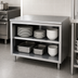 Thumbnail image #3 for Open Front Enclosed Base Stainless Steel Dish Cabinet, 30 x 30 x 36 Inches