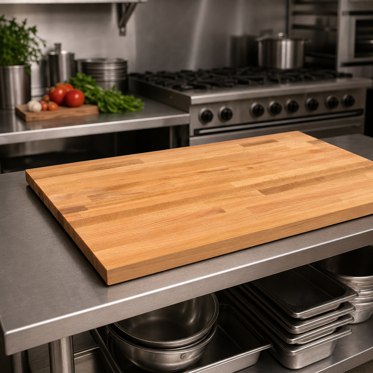 Product image #3 for John Boos Appalachian Red Oak Blended Edge Grain Kitchen Countertop, 132 x 25 x 1-1/2 Inch, Oil Finish