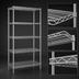Thumbnail image #3 for Eagle Group 5-Tier Chrome-Plated Wire Shelving Starter Unit, 42W x 21D x 86H