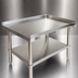 Thumbnail image #3 for Klinger's Trading Stainless Steel Equipment Stand with Adjustable Undershelf, 36-1/2 Inch W x 30 Inch D x 24 Inch H