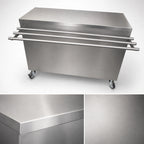 Thumbnail image #3 for BK Resources SECT-3072H 72-Inch Stainless Steel Serving Counter with Hinged Door and 12-1/2-Inch Drop Shelf