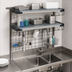 Thumbnail image #3 for Metro SmartWall Complete Wall-Mounted Sink Shelf Kit, 56 Inch Wide, Metroseal Gray