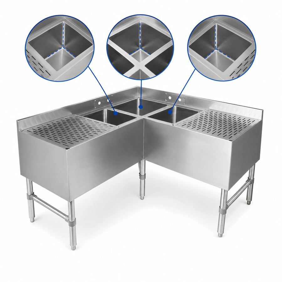 Three-Compartment Corner Design