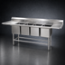 Thumbnail image #3 for Spec-Master FN2880-4-24-14/3 Four-Compartment Stainless Steel Commercial Sink with Left and Right Drainboards