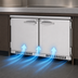Thumbnail image #3 for Turbo Air PRO Series Two-Section Undercounter Refrigerator with Solid Swing Doors, 11.1 Cu. Ft., 48.25 Inch