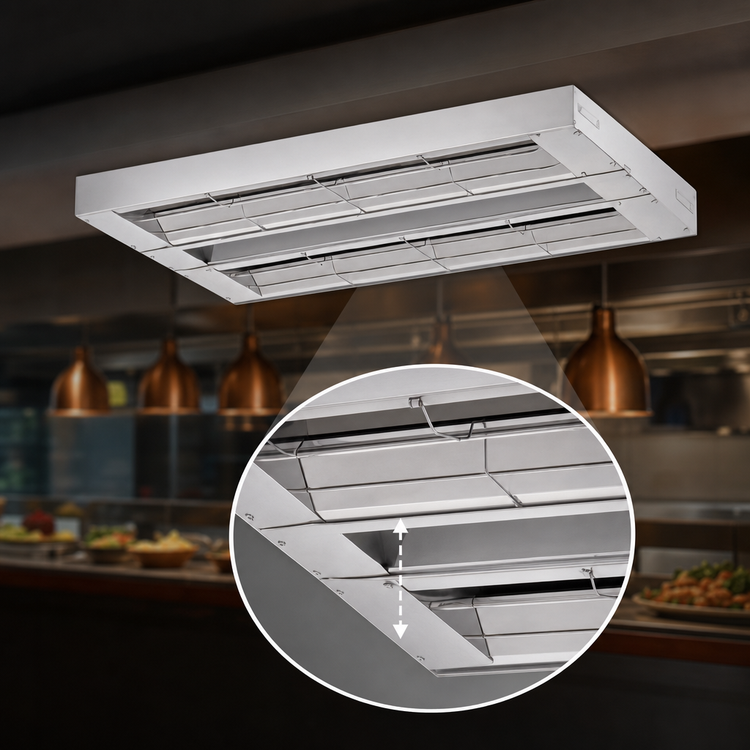 Product image #3 for Hatco Glo-Ray 24-Inch Double Unlighted Infrared Strip Heater, Aluminum, 1 kW