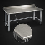 Thumbnail image #3 for Eagle Group Spec-Master T30108GTE-BS 108 x 30-Inch Stainless Steel Work Table with 4-1/2-Inch Backsplash, Open Galvanized Base