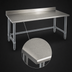 Thumbnail image #3 for Eagle Spec-Master Stainless Steel Work Table with 4-1/2-Inch Backsplash and Open Galvanized Base, 108 x 30 Inches