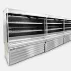 Thumbnail image #3 for Howard-McCray 35E Series R-OD35E-12L-S-LED 147-Inch Dairy Open Merchandiser, Vertical Stainless Steel Case, 2-Row LED Shelves, Remote Refrigeration