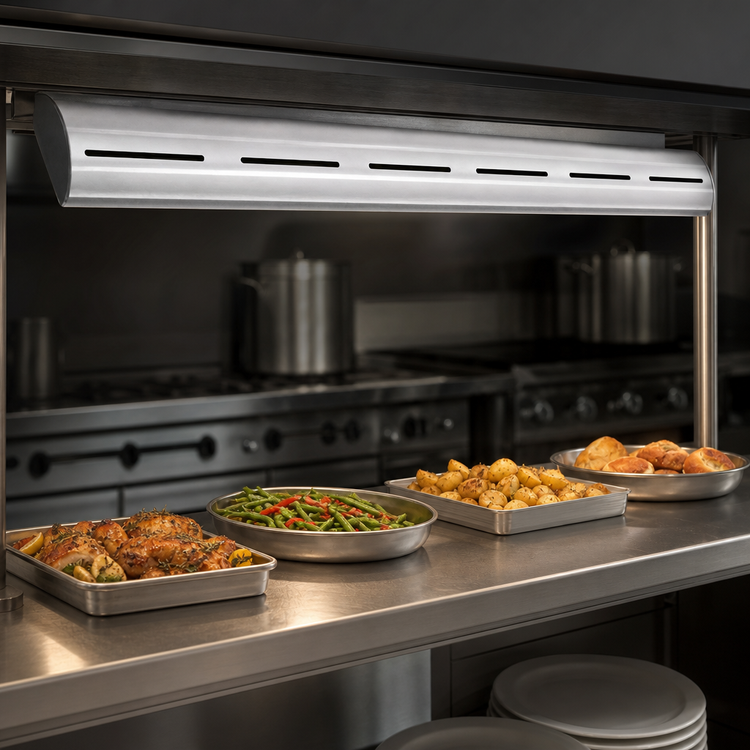 Product image #3 for Hatco Glo-Ray® GR5AH-54 Unlighted Curved High-Watt Infrared Strip Heater, 54 Inch, Aluminum Housing