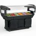 Thumbnail image #4 for Carlisle Maximizer 6-Foot Mobile Ice Cooled Food Bar with Tilting Acrylic Sneeze Guard, Black