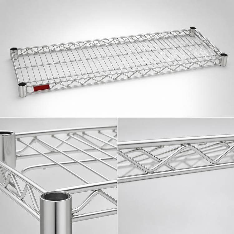 Product image #3 for Eagle Group QuadTruss 60" x 21" Stainless Steel Wire Shelf, 600 lb. Capacity