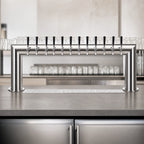 Thumbnail image #3 for Micro Matic USA PT4A-12PSS Pass-Thru Countertop Air-Cooled Draft Beer Tower, 12-Faucet, 2-Column, Polished Stainless Steel