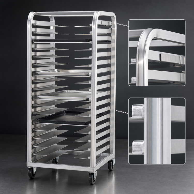 Product image #3 for Lifetime Series Heavy-Duty Aluminum Roll-In Bun Pan Rack