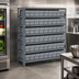 Thumbnail image #3 for Quantum Heavy-Duty Stationary Wire Shelving Unit with 7 Shelves and 54 Bins, 36 x 18 x 39 Inches