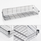 Thumbnail image #3 for Quantum BSK1860C 18 x 60 x 10 Inch Chrome Plated Rectangular Post Basket, 600 lb Capacity