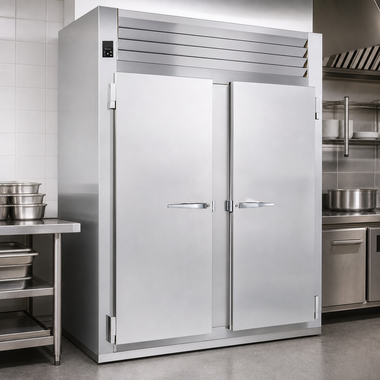 Product image #3 for Traulsen Spec-Line R Series Two-Section Roll-In Heated Cabinet, 66-Inch Rack Capacity, Full-Height Solid Doors