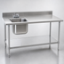 Thumbnail image #3 for Eagle Group Deluxe Stainless Steel Sink Work Table with Adjustable Undershelf, 60