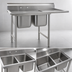 Thumbnail image #3 for Eagle 414 Series Two-Compartment Sink with Right Drainboard, 24 x 24 x 13-1/2-Inch Bowls