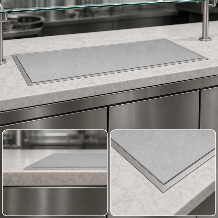Product image #3 for Hatco CSSBX-3618 Built-In Simulated Stone Cold Shelf, 36 x 18 Inches, for Remote Refrigeration