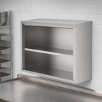 Thumbnail image #3 for John Boos WCO-36 36-Inch Wall-Mounted Stainless Steel Open Front Cabinet with Fixed Shelf