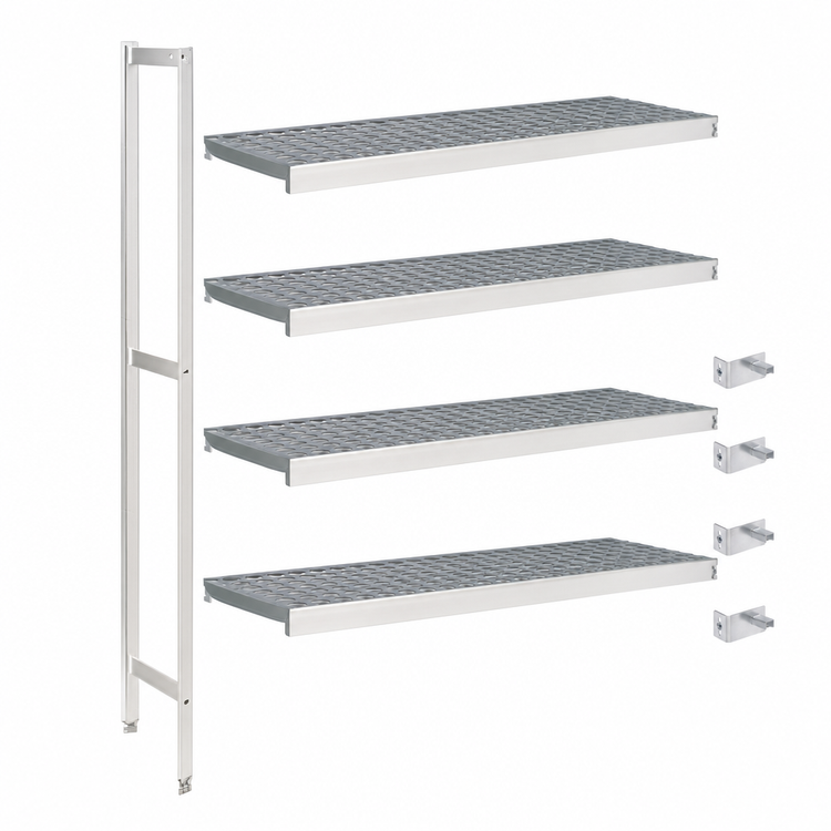 Product image #3 for Fermostock 4-Tier Corner Expansion Add-On Shelving Unit, 71"H x 35"W x 18"D