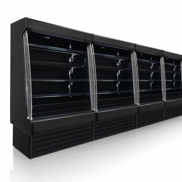 Product image #3 for Howard-McCray 35E Series 75-Inch Sloped Dairy Open Merchandiser, Self-Contained Open-Air Cooler, LED, Black