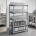 Thumbnail image #3 for MetroMax i All-Polymer 4-Tier Stationary Drying Rack Unit with Tray and Pan Racks, 48W x 24D