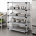 Thumbnail image #3 for Quantum 4-Shelf Solid Stainless Steel Shelving Starter Kit, 48W x 24D x 54H