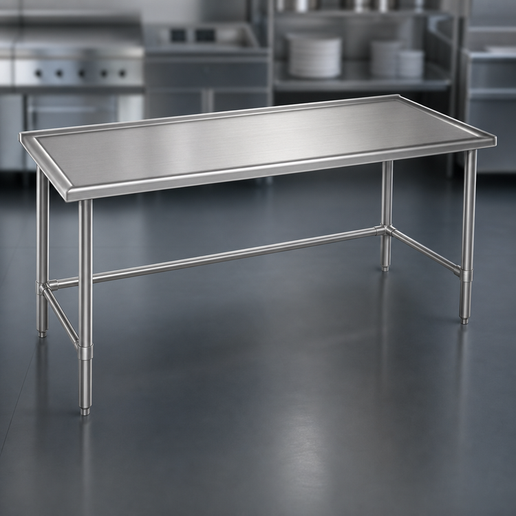 Product image #3 for Spec-Master Marine Series 144-Inch x 30-Inch Stainless Steel Work Table with Box Marine Edge
