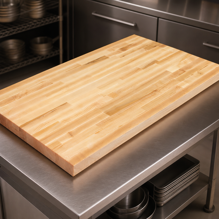 Product image #3 for Boos Block Northern Hard Rock Maple Blended Edge Grain Kitchen Countertop, 72 x 42 x 1-1/2 Inch, Varnique Finish