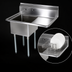 Thumbnail image #3 for John Boos E-Series 1-Compartment Sink with Right Drainboard, 18 Gauge Stainless Steel