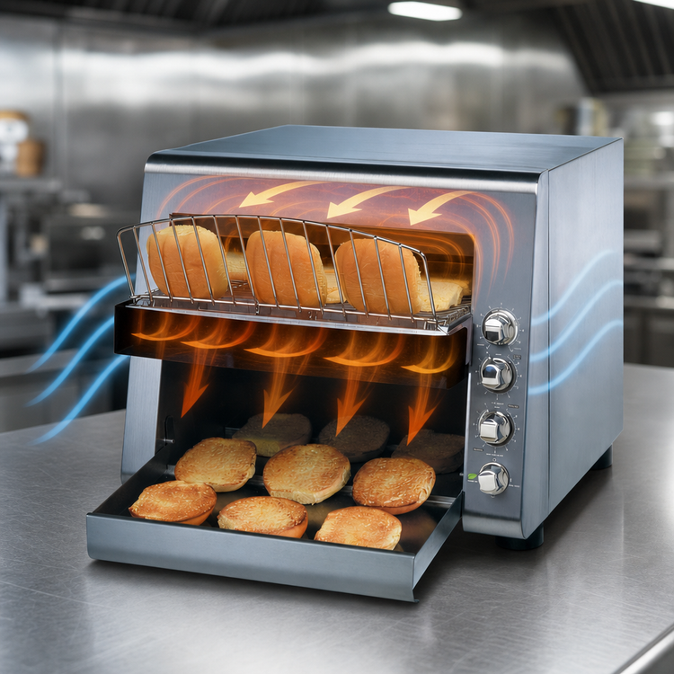 Product image #3 for Holman High-Volume Electric Horizontal Conveyor Toaster, 3-Inch Opening, 950 Slices/Hour, 208V