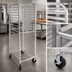 Thumbnail image #3 for CAC China 20-Tier Welded Aluminum Sheet Pan Rack Set with Casters, 26 x 20 x 69 Inches