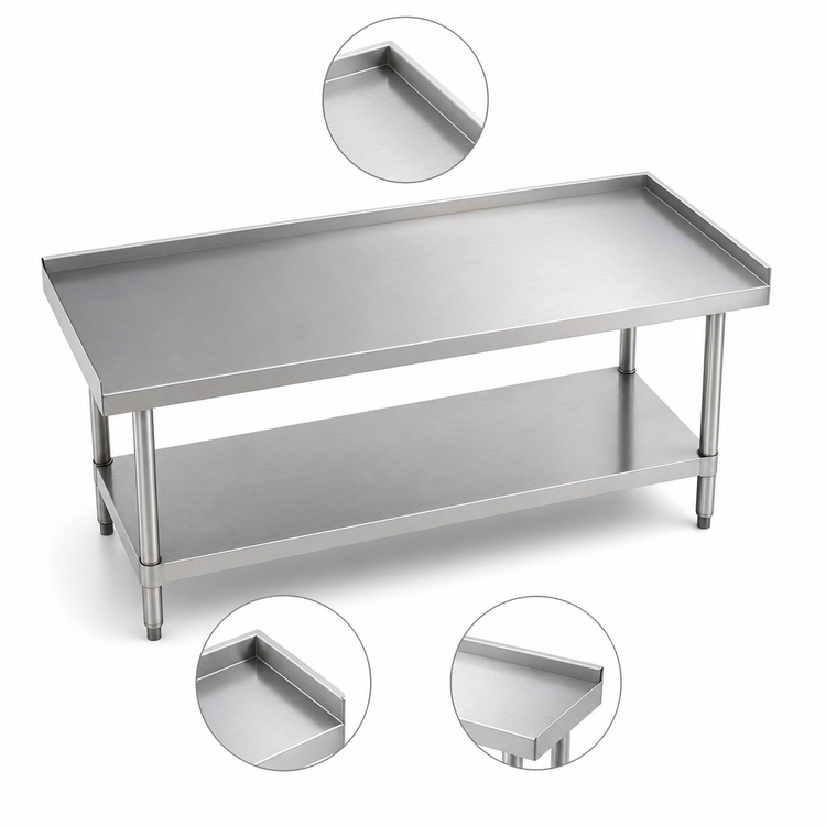 Product image #3 for Advance Tabco 36-Inch x 30-Inch Stainless Steel Equipment Stand with Adjustable Undershelf