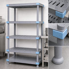Thumbnail image #3 for Quantum Millenia QP214862V4S1 48"W x 21"D x 62"H Stationary All-Polymer Shelving Starter Unit, 5-Shelf, Gray