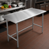 Thumbnail image #3 for Advance Tabco 120-Inch x 24-Inch 16-Gauge 430 Stainless Steel Work Table with 1-1/2-Inch Rear Up-Turn and Galvanized Base