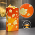 Thumbnail image #3 for Benchmark 46 oz Orange Coated Flat-Bottom Popcorn Butter Bags, 1,000-Count Case