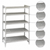Thumbnail image #4 for Cambro Camshelving Premium 24 Inches x 24 Inches x 84 Inches 5-Tier Vented Stationary Polymer Shelving Starter Unit
