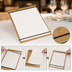 Thumbnail image #3 for 9 x 12-1/2 Inch Wood and Bamboo Rubber Band Menu Card Holder