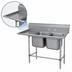Thumbnail image #3 for Advance Tabco Regaline 2-Compartment Commercial Sink with Left-Hand Drainboard, 20