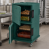 Thumbnail image #4 for Cambro Ultra Camcart Non-Electric Double-Compartment Front-Loading Insulated Food Pan Carrier with Heavy-Duty Casters, Granite Green