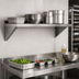 Thumbnail image #3 for Steel Works Stainless 60 x 16 x 13 Inch Wall-Mounted Shelf with Brackets, 430 Stainless Steel