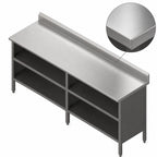 Thumbnail image #3 for John Boos EBOS6R5-30132 Stainless Steel Work Table, 16-Gauge 300-Series Top, Open Front Base, 5-Inch Backsplash, 132 x 30 Inches