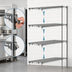 Thumbnail image #3 for Metro Super Erecta Super Adjustable Chrome-Plated Wire Add-On Shelving Unit, 48W x 18D x 63H, 4 Shelves